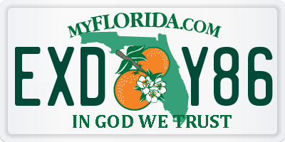 FL license plate EXDY86