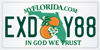 FL license plate EXDY88