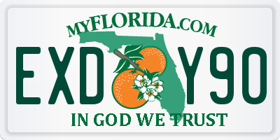FL license plate EXDY90