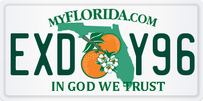 FL license plate EXDY96
