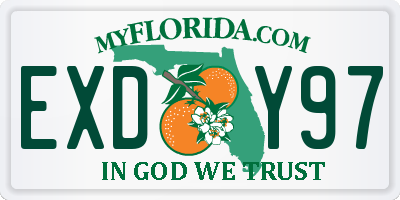 FL license plate EXDY97