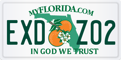 FL license plate EXDZ02