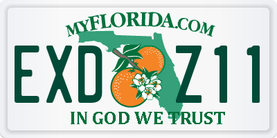 FL license plate EXDZ11