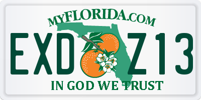 FL license plate EXDZ13