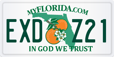 FL license plate EXDZ21
