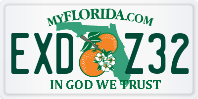 FL license plate EXDZ32