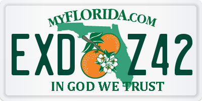 FL license plate EXDZ42