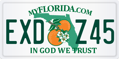 FL license plate EXDZ45