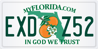 FL license plate EXDZ52