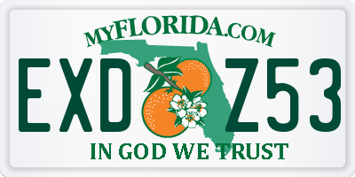 FL license plate EXDZ53