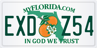 FL license plate EXDZ54