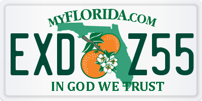 FL license plate EXDZ55