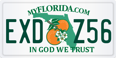 FL license plate EXDZ56