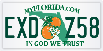FL license plate EXDZ58
