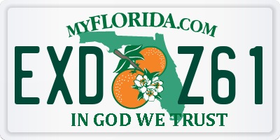 FL license plate EXDZ61