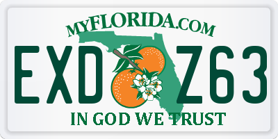 FL license plate EXDZ63