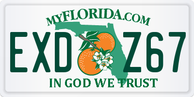 FL license plate EXDZ67