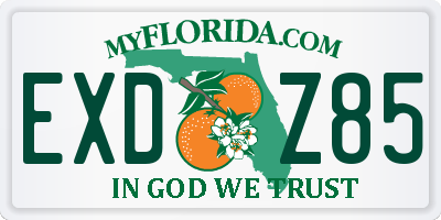 FL license plate EXDZ85