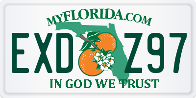 FL license plate EXDZ97