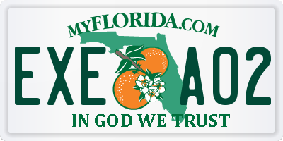 FL license plate EXEA02