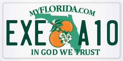 FL license plate EXEA10