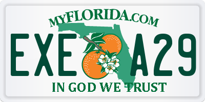 FL license plate EXEA29