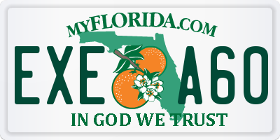 FL license plate EXEA60