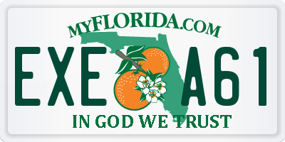 FL license plate EXEA61