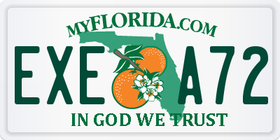 FL license plate EXEA72