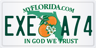 FL license plate EXEA74