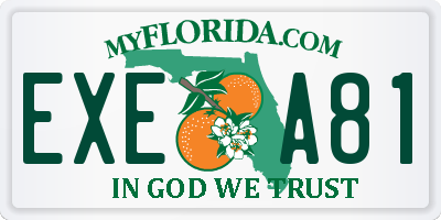 FL license plate EXEA81