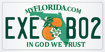 FL license plate EXEB02