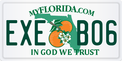 FL license plate EXEB06