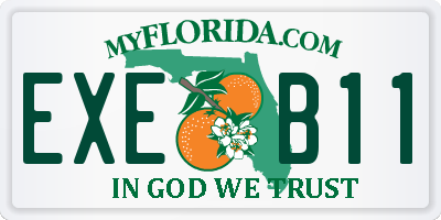 FL license plate EXEB11