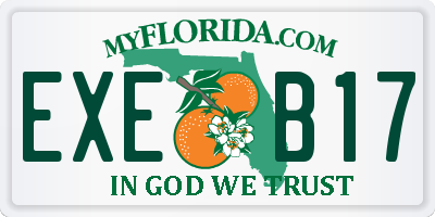 FL license plate EXEB17