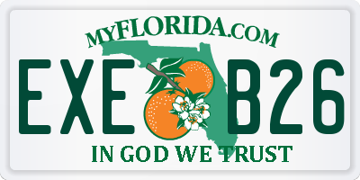 FL license plate EXEB26