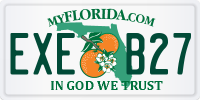 FL license plate EXEB27