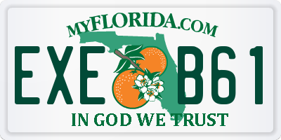 FL license plate EXEB61