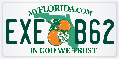 FL license plate EXEB62
