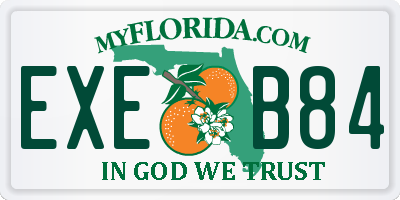 FL license plate EXEB84