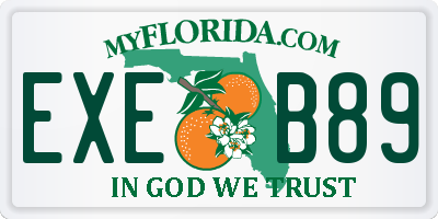 FL license plate EXEB89