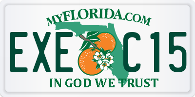 FL license plate EXEC15