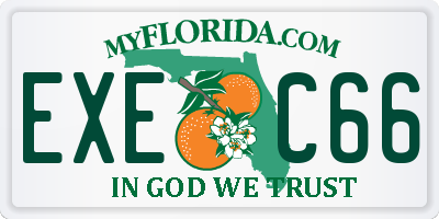 FL license plate EXEC66