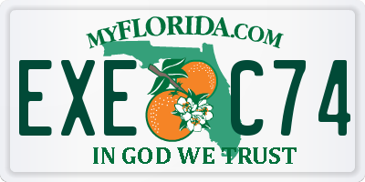 FL license plate EXEC74