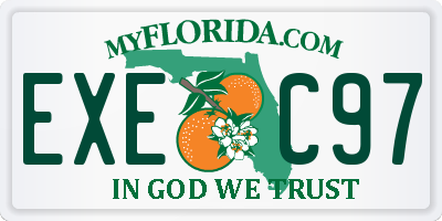 FL license plate EXEC97