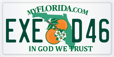 FL license plate EXED46