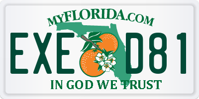 FL license plate EXED81