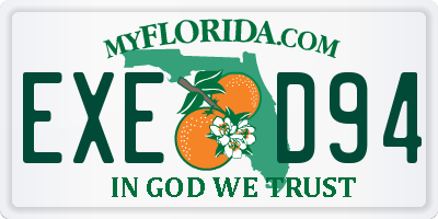 FL license plate EXED94