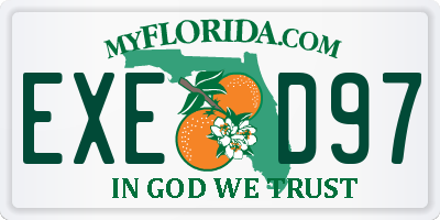 FL license plate EXED97