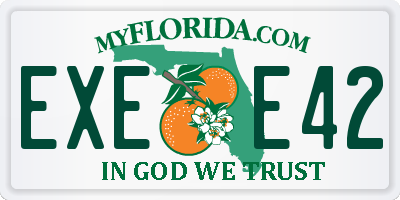 FL license plate EXEE42